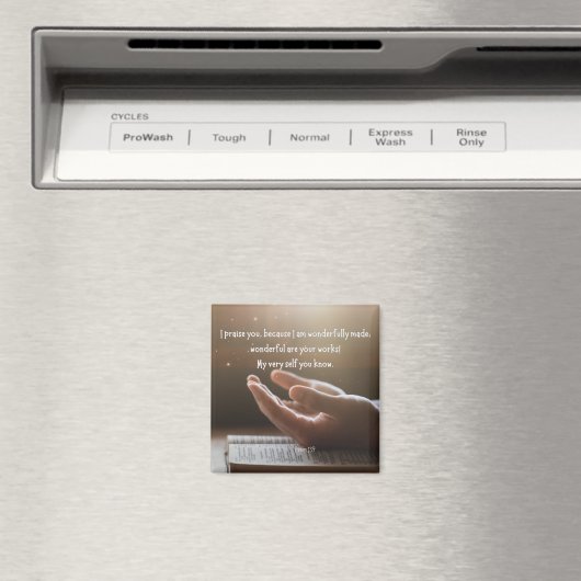 Psaume 139 2x2 Magnet (In Situ (Lave-vaisselle))