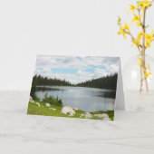 Psaume 13:5-6 Carte de voeux Pittoresque Mountain  (Fleur jaune)