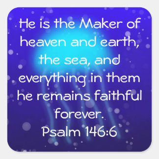 Psaume 146:6 Autocollant de méduse bleue