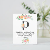 Psaume 147:1, Lettre P, carte d'écriture aquarelle (Debout devant)