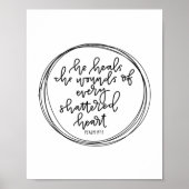 Psaume 147:3 - Il guérit les blessures - Poster (Devant)