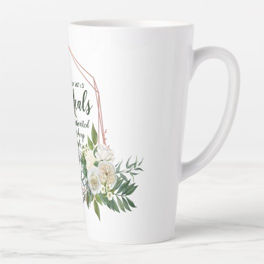 Psaume 147:3 Latte Mug (Droite)