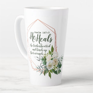 Psaume 147:3 Latte Mug