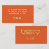 Psaume 1:2 Carte de visite (Devant / Derrière)