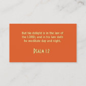 Psaume 1:2 Carte de visite (Dos)