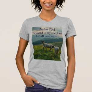 Psaume 23:1 Verset de la Bible T-shirt pour femme