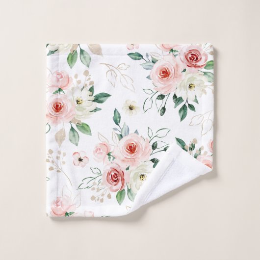 Psaume 23:3 Il rétablit mon âme Bible Rose Bain (Gant de toilette)