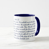 Psaume 23 Bible Verse Classic Mug, 11 oz Café Mug (Devant droit)