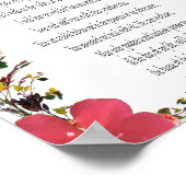 Psaume 23, Cadre Fleur, Papier Poster Valeur (Matt (Coin)