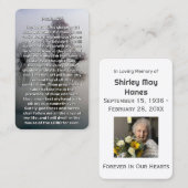 Psaume 23 Carte de prière commémorative du lac ill (Devant / Derrière)