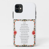Psaume 23, Chanson de David, coque iphone floral (Dos)