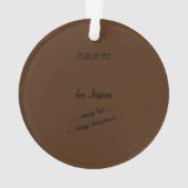 Psaume 23, Chanson pour David, Ciel de feu, Orneme (dos)