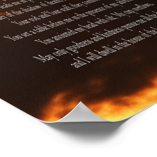 Psaume 23, Fire Print, Affiche de valeur Papier (M (Coin)