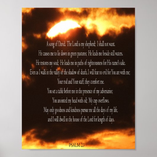 Psaume 23, Fire Print, Value Poster Paper (Mat) (Devant)