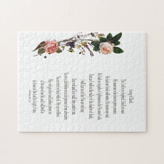 Psaume 23, Fleur Rose, Puzzle difficile (Horizontal)