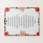 Psaume 23, Frontière florale 56 pièces Puzzle faci (Horizontal)