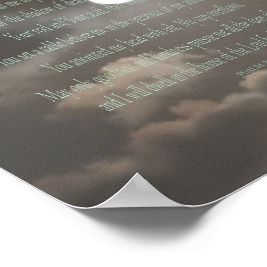 Psaume 23, Impression Lune, Papier Poster Valeur ( (Coin)