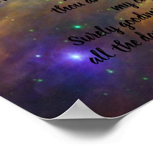 Psaume 23 Le Seigneur Est Mon Pasteur Poster (Coin)