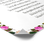 Psaume 23, Papier affiche à bordure florale violet (Coin)