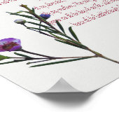 Psaume 23, Papier Affiche Fleurs Violet Vert (Mat) (Coin)