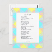 Psaume 23 Poème sur carte postale (Devant / Derrière)