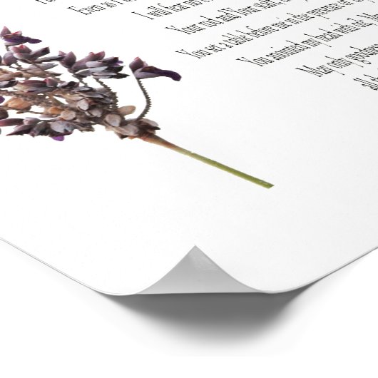 Psaume 23, Poster Botanique Jaune Violet (Matte) (Coin)