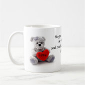 Psaume 25:9 Teddy Ours Bible Verse Mug (Gauche)