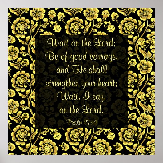 Psaume 27:14 Poster (Devant)