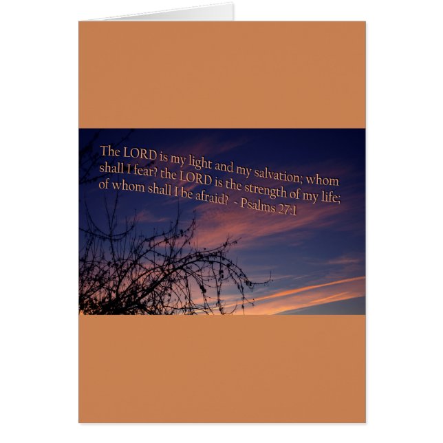 Psaume 27:1 à l'aube (Devant)