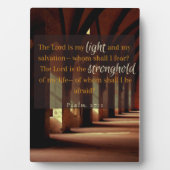 Psaume 27:1 Plaque légère et forteresse (Devant)