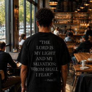 Psaume 27:1 T-Shirt verset biblique  