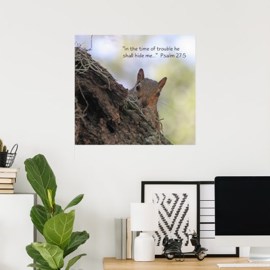 Psaume 27:5 Écriture Poster (Bureau à domicile)