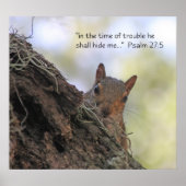 Psaume 27:5 Écriture Poster (Devant)