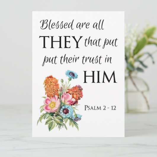 Psaume 2 : 12 Carte de voeux (Debout devant)