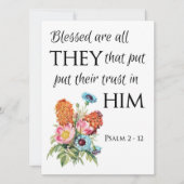 Psaume 2 : 12 Carte de voeux (Devant)