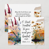 Psaume 30:2 Seigneur Tu m'as guéri Carte de la Bib (Devant / Derrière)