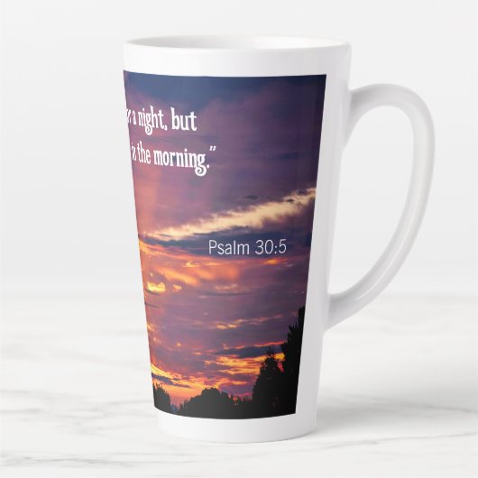 Psaume 30:5 Latte Mug (Droite)