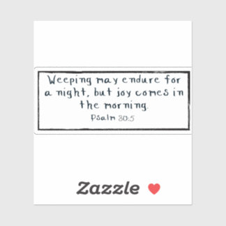 Psaume 30:5 Stickers Vinyl Rectangle