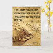 Psaume 32:8 Bible Verse Carte de voeux (Fleur jaune)