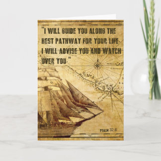 Psaume 32:8 Bible Verse Carte de voeux
