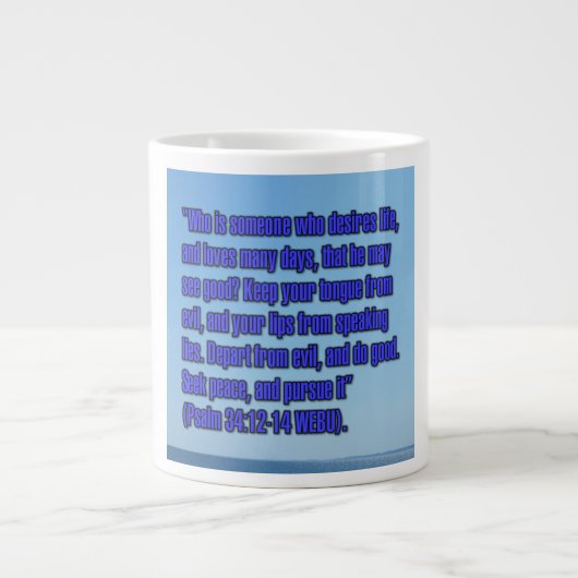 Psaume 34:12-14 WEBU Mug (Devant)