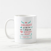 Psaume 37:4 Bible Verse Christian Coffee Mug (Gauche)