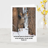 Psaume 42.1 Carte de voeux aux cerfs (Fleur jaune)