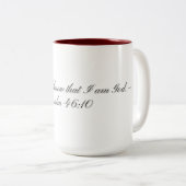 Psaume 46:10, Mug cadeau (Devant droit)