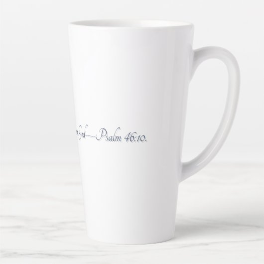 Psaume 46:10, Mug Latte Cadeau (Droite)