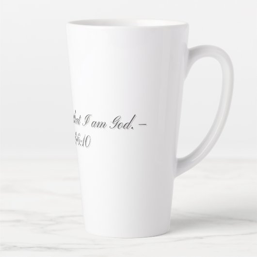 Psaume 46:10, Mug Latte Cadeau (Droite)