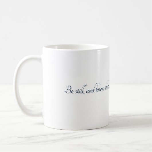Psaume 46:10, (Style 2), Tasse Cadeau (Gauche)