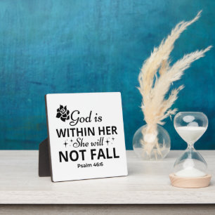 Psaume 46:6 Plaque de table de la fête des mères