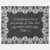 Psaume 4:8 couverture en toison (Devant (Horizontal))