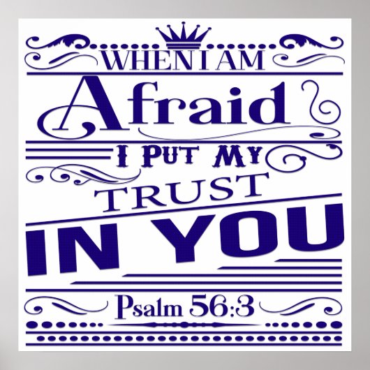 Psaume 56:3 Poster du Verset biblique (Devant)